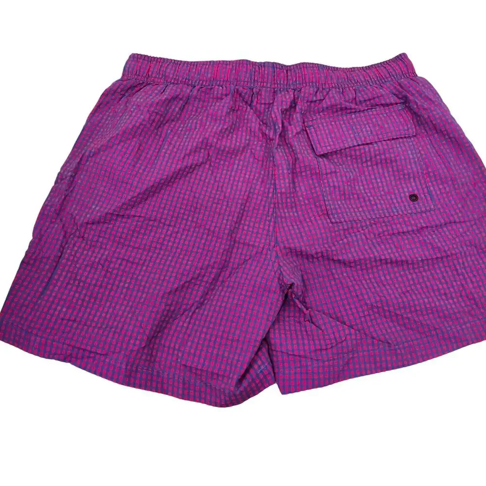PIOMBO Mens Swim Shorts Large Purple Blue Italian Luxury Bathing Suit Vacation